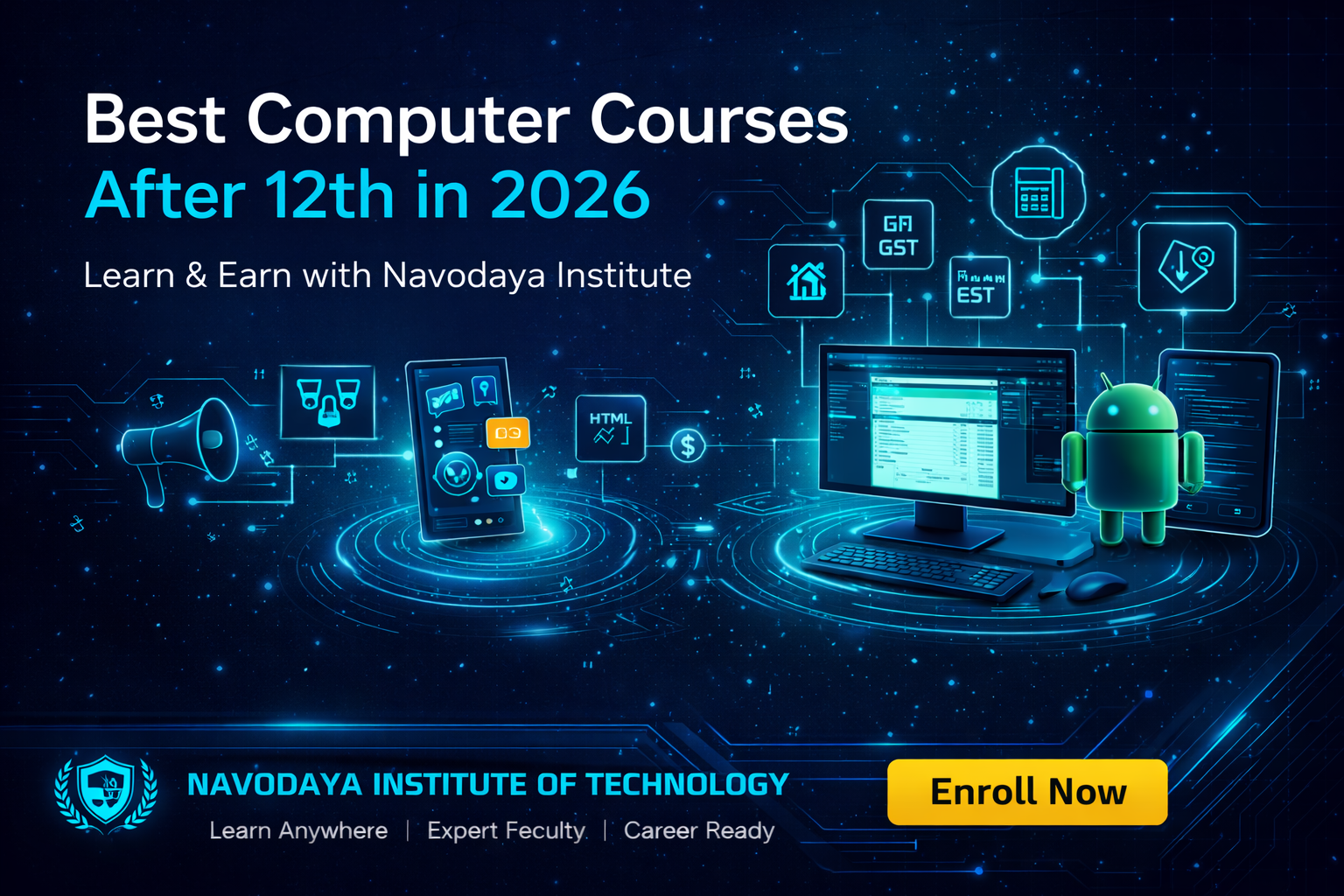 Best Computer Courses After 12th in 2026 – Learn & Earn with Navodaya Institute